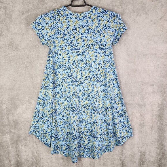 Womens LuLaRoe Simply Comfortable A-Line Dress Blue & Green Abstract Print XS - Picture 5 of 8